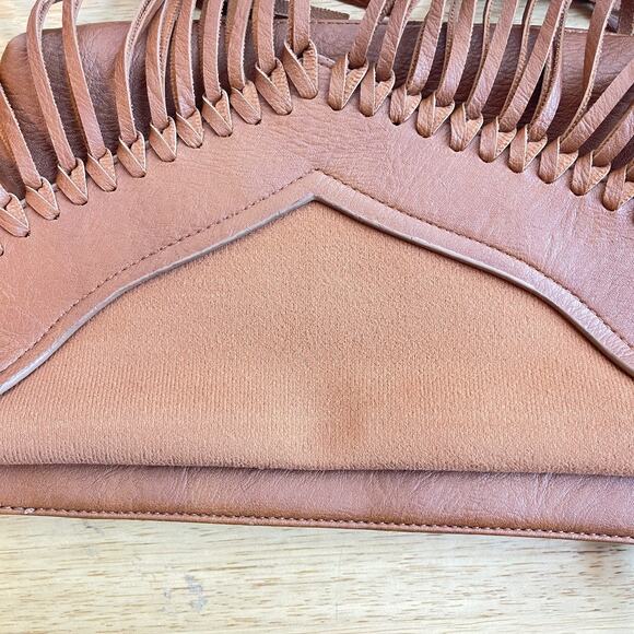 HDE Women's PU Leather Hobo Fringe Crossbody Tassel Purse Vintage Small Handbag - Picture 6 of 8